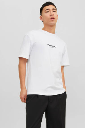 regular T-shirt JORVESTERBRO met printopdruk wit