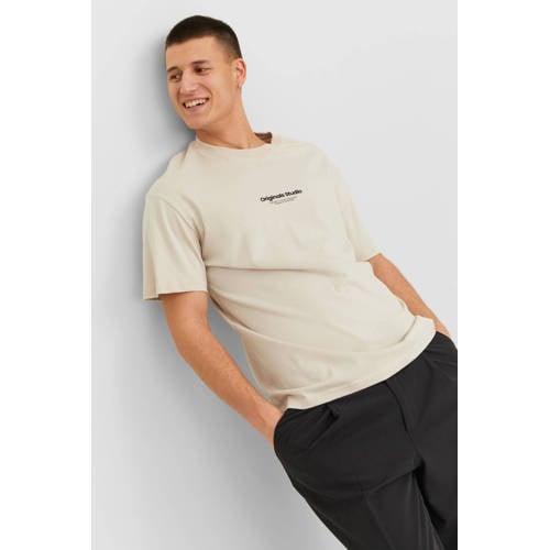 JACK & JONES ORIGINALS regular T-shirt JORVESTERBRO met printopdruk ecru afbeelding