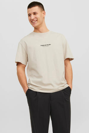 regular T-shirt JORVESTERBRO met printopdruk ecru