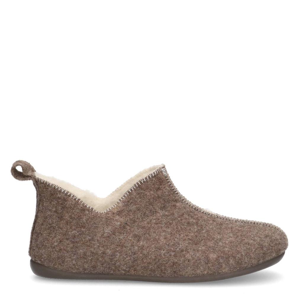 Taupe dames Manfield pantoffels van fabric