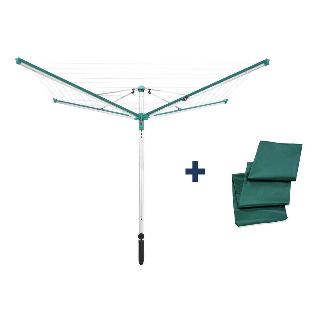 Leifheit droogmolen Linomatic 500 Deluxe incl. bodemhuls en beschermhoes - 50 m