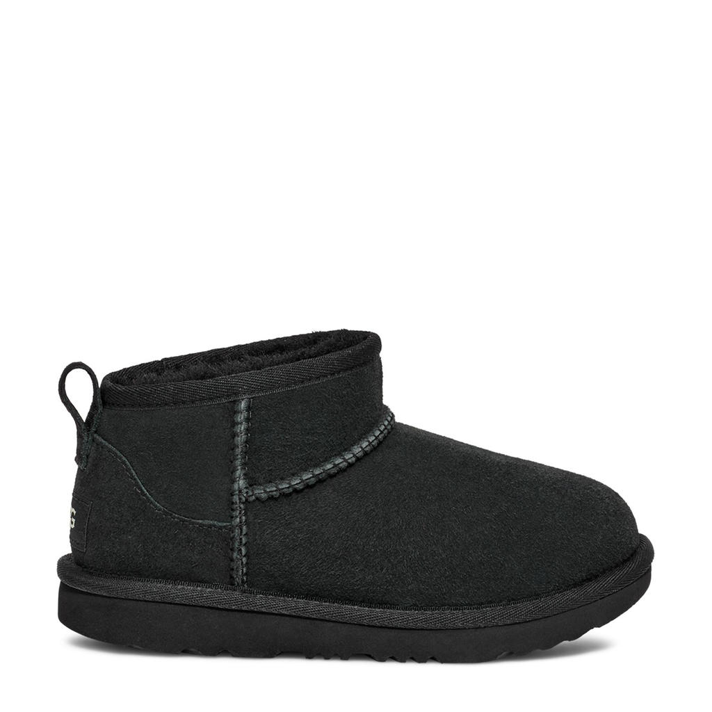 Zwarte jongens en meisjes UGG Classic Ultra Mini Schoolkind suède enkelboots