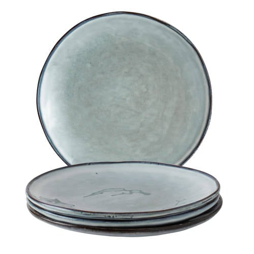 Dutch Rose dinerbord (Ø26,5 cm) (set van 4) - Blauw