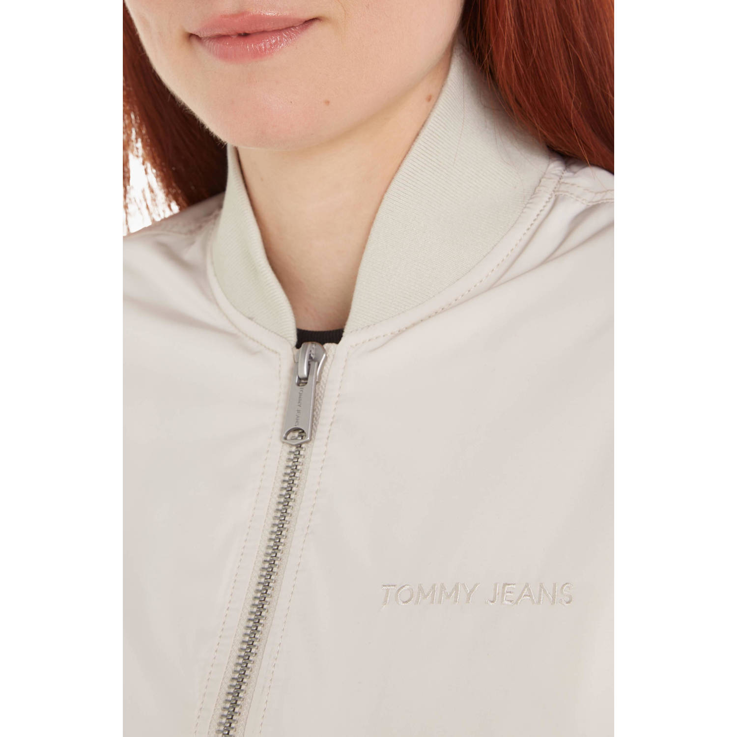 Tommy Jeans bomberjack van polyester offwhite