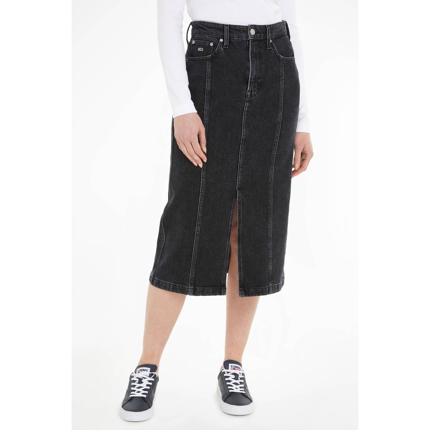 Tommy Jeans spijkerrok CLAIRE black denim