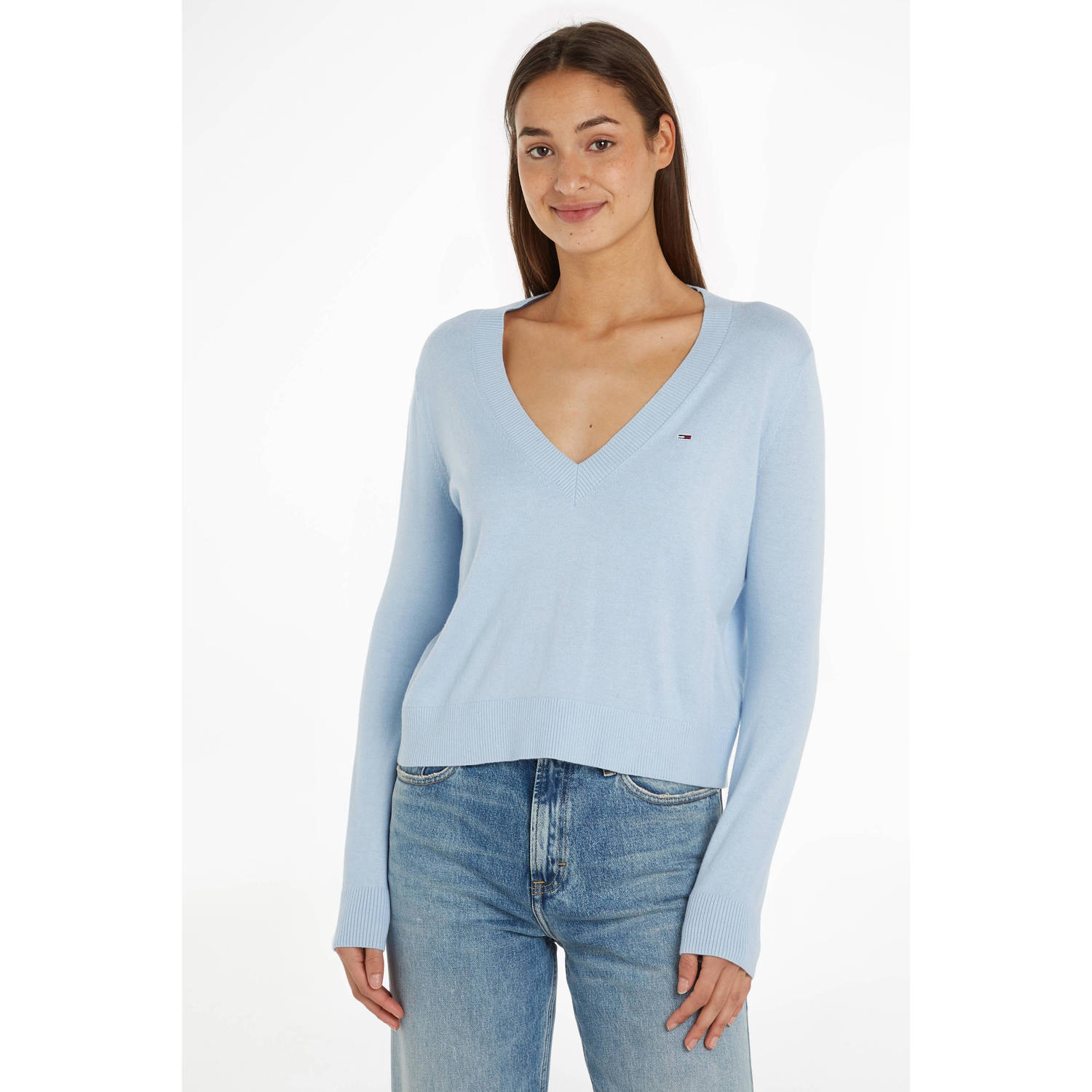 TOMMY JEANS Trui met V-hals TJW ESSENTIAL VNECK SWEATER EXT