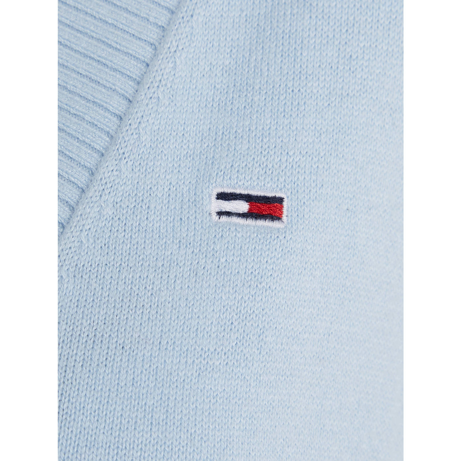 Tommy Jeans gebreide trui met logo lichtblauw