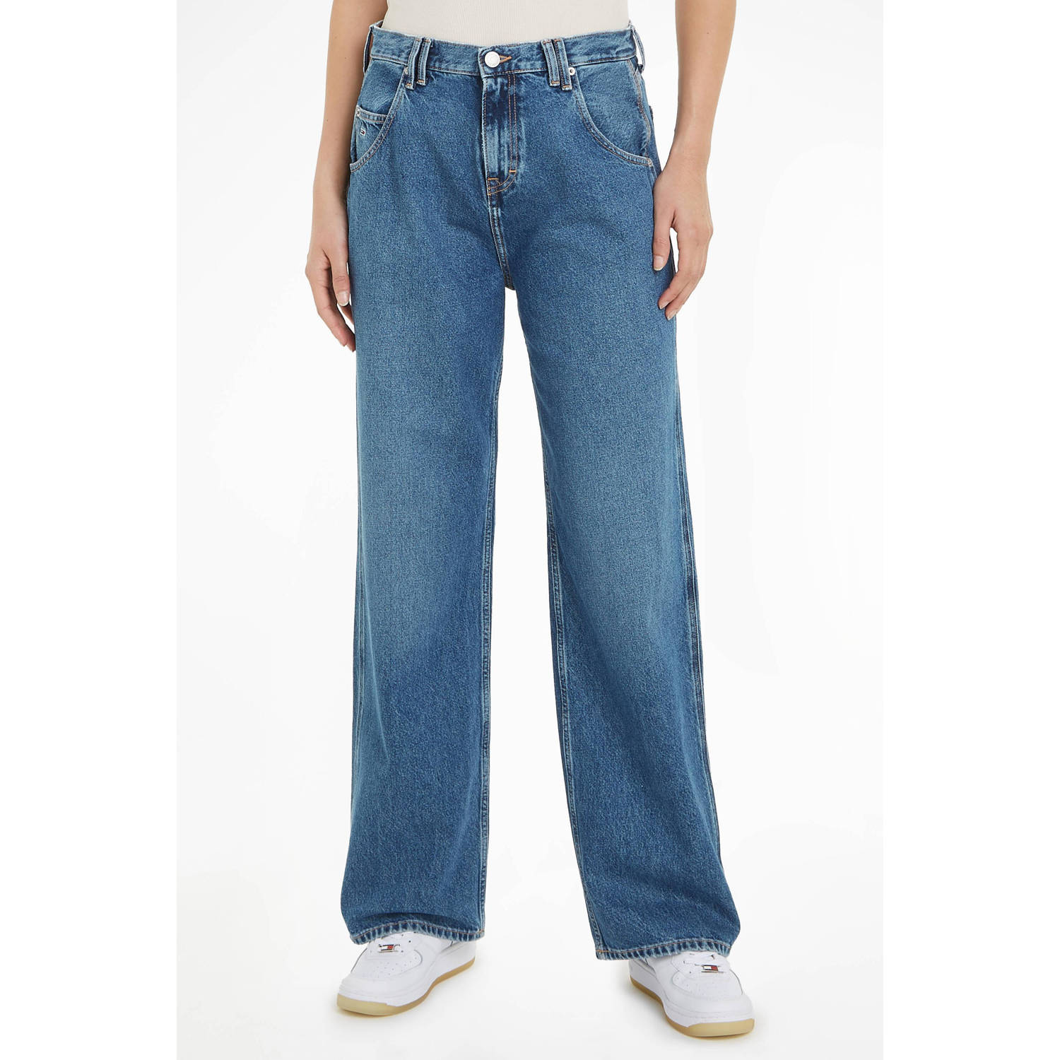 Tommy Jeans low waist loose jeans DAISY medium blue denim