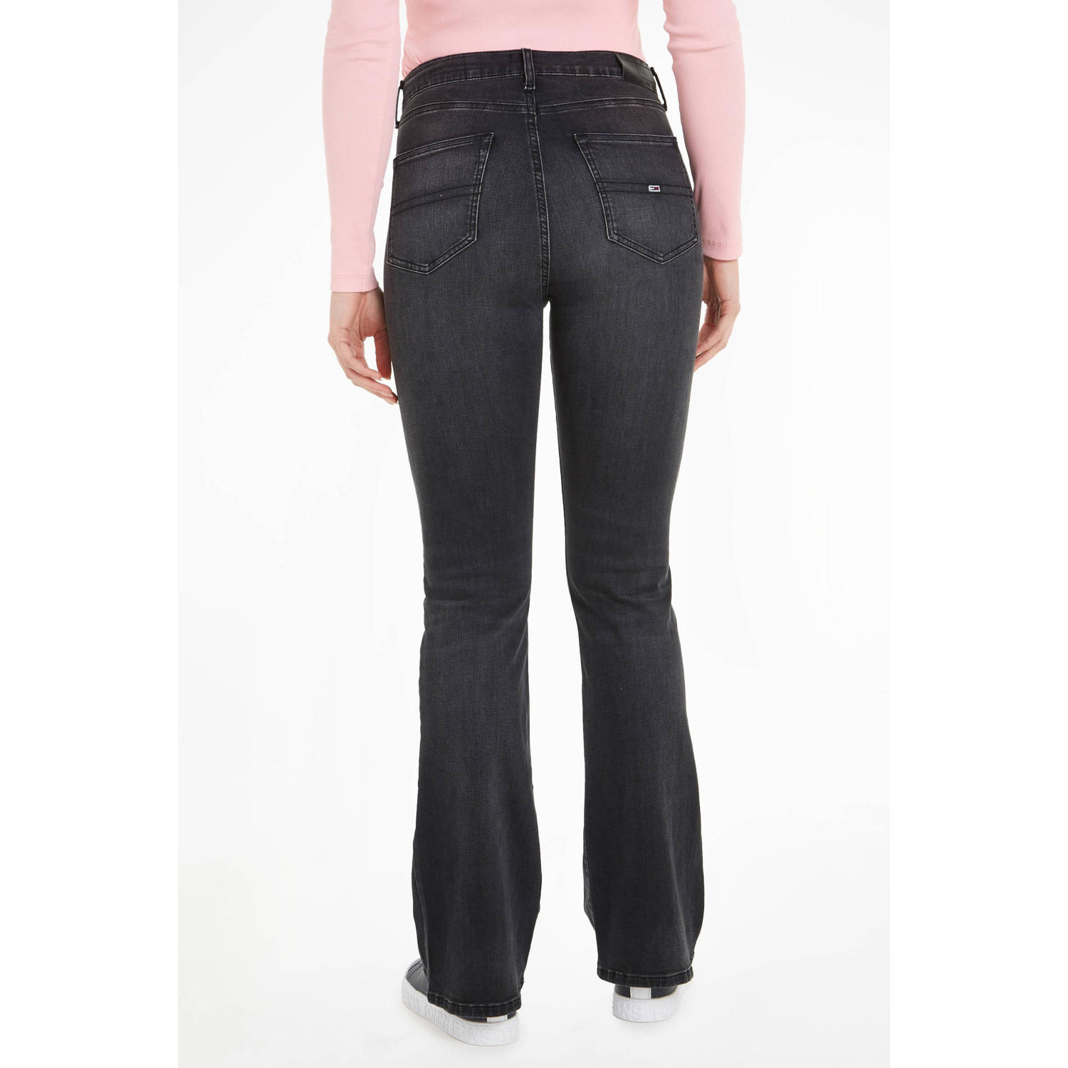 Tommy Jeans high waist flared jeans Sylvia black denim