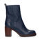 Manfield leren enkellaarzen blauw