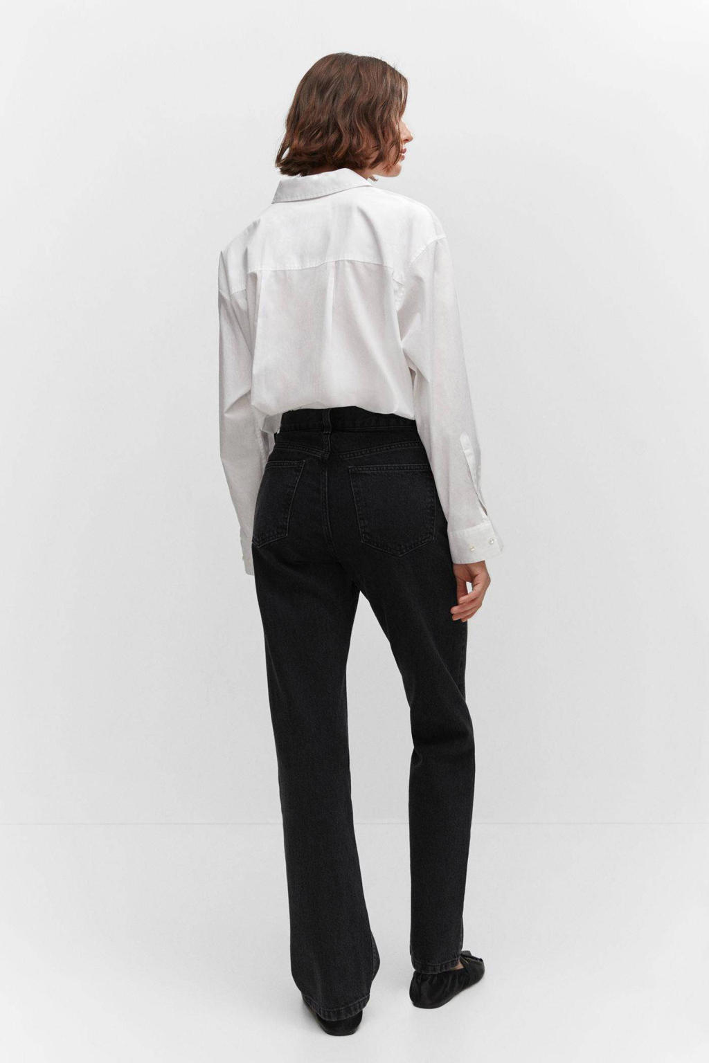 Mango straight fit jeans black denim wehkamp