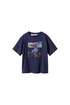T-shirt met printopdruk blauw