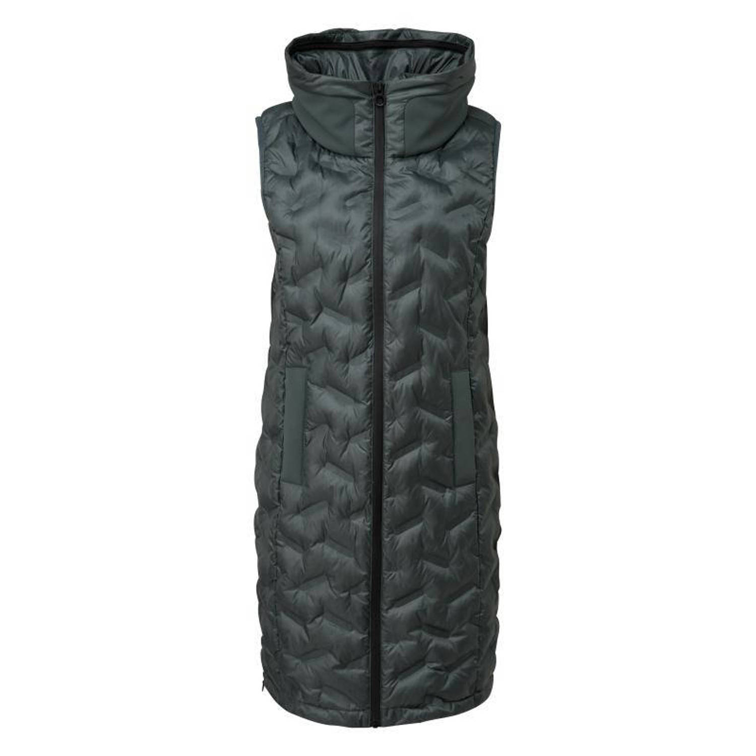 S.Oliver quilted bodywarmer donkergroen