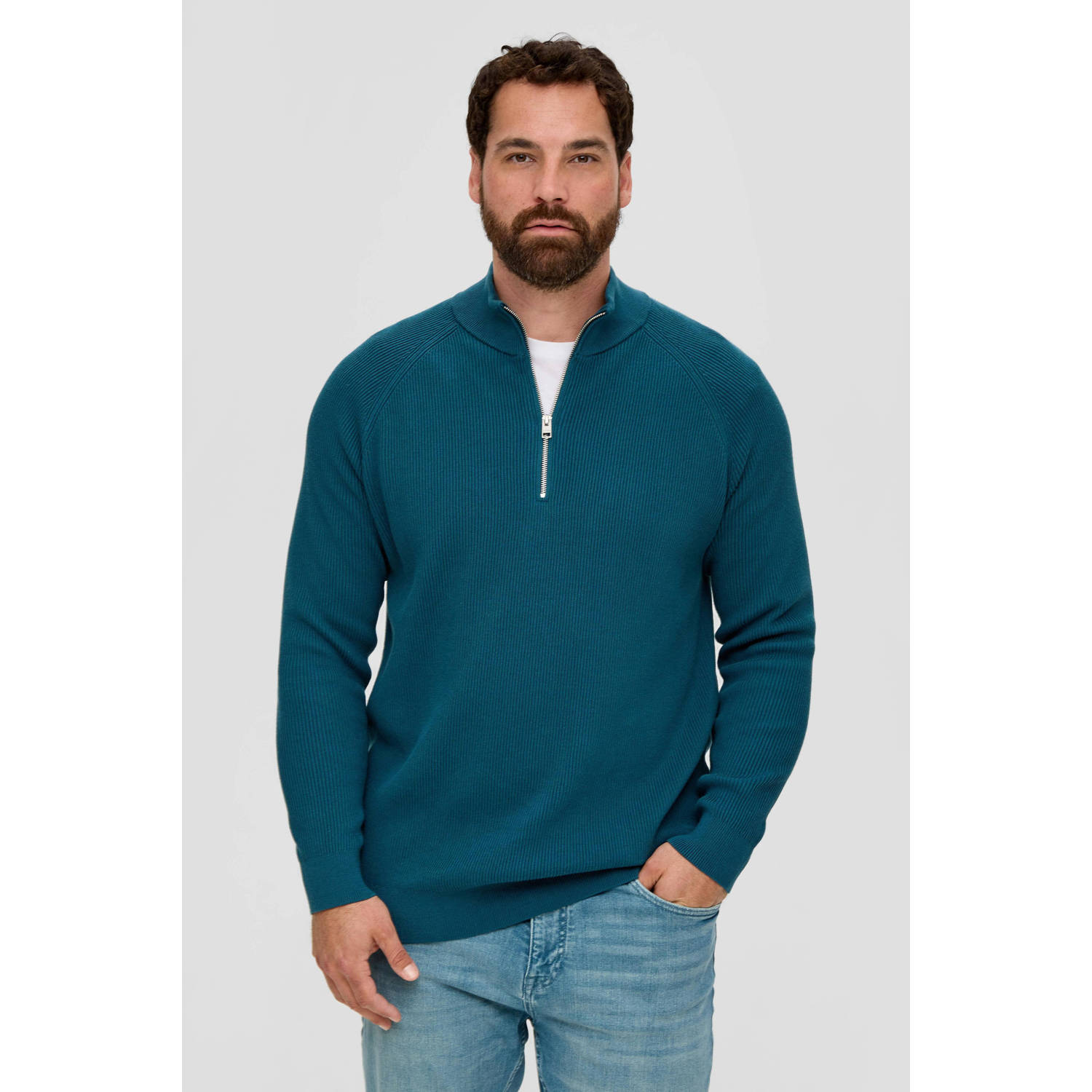 S.Oliver Big Size trui Plus Size petrol