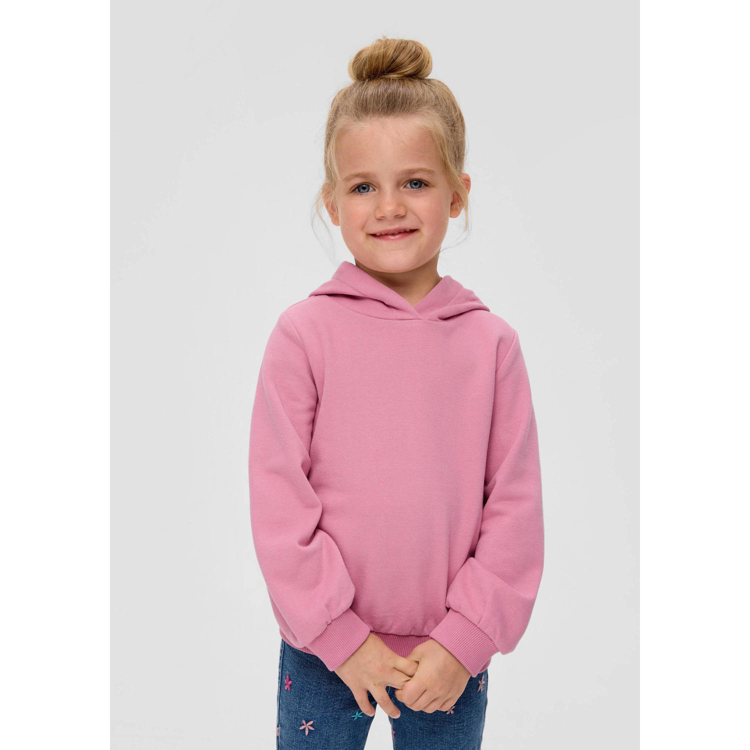 S.Oliver hoodie zachtroze Sweater Tekst 104 110 | Sweater van