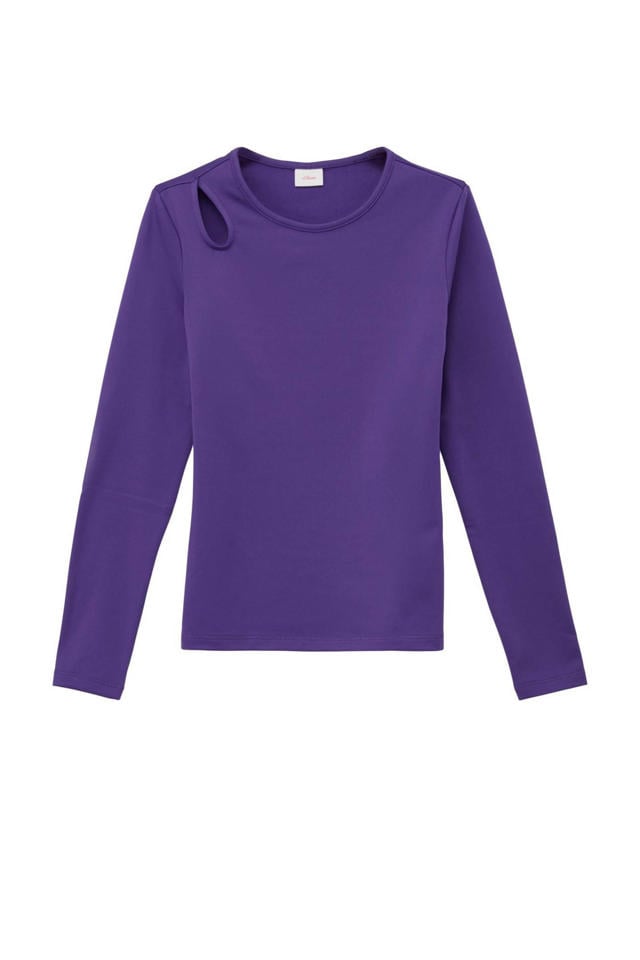 Longsleeve Paars Shirt Lange Mouwen Shirt Lange Mouw Bio Katoen