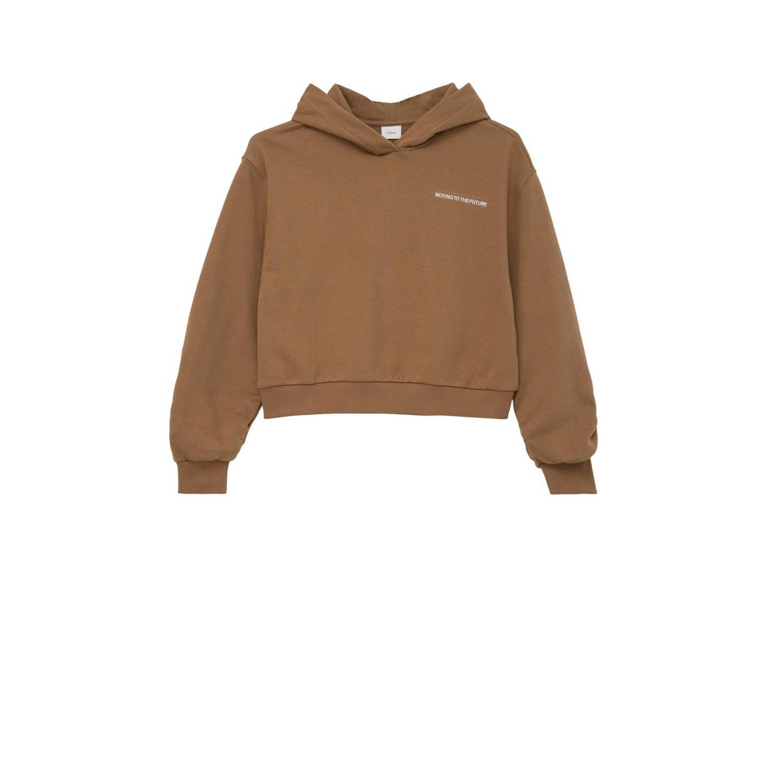 S.Oliver hoodie camel Sweater Bruin Effen 140 | Sweater van