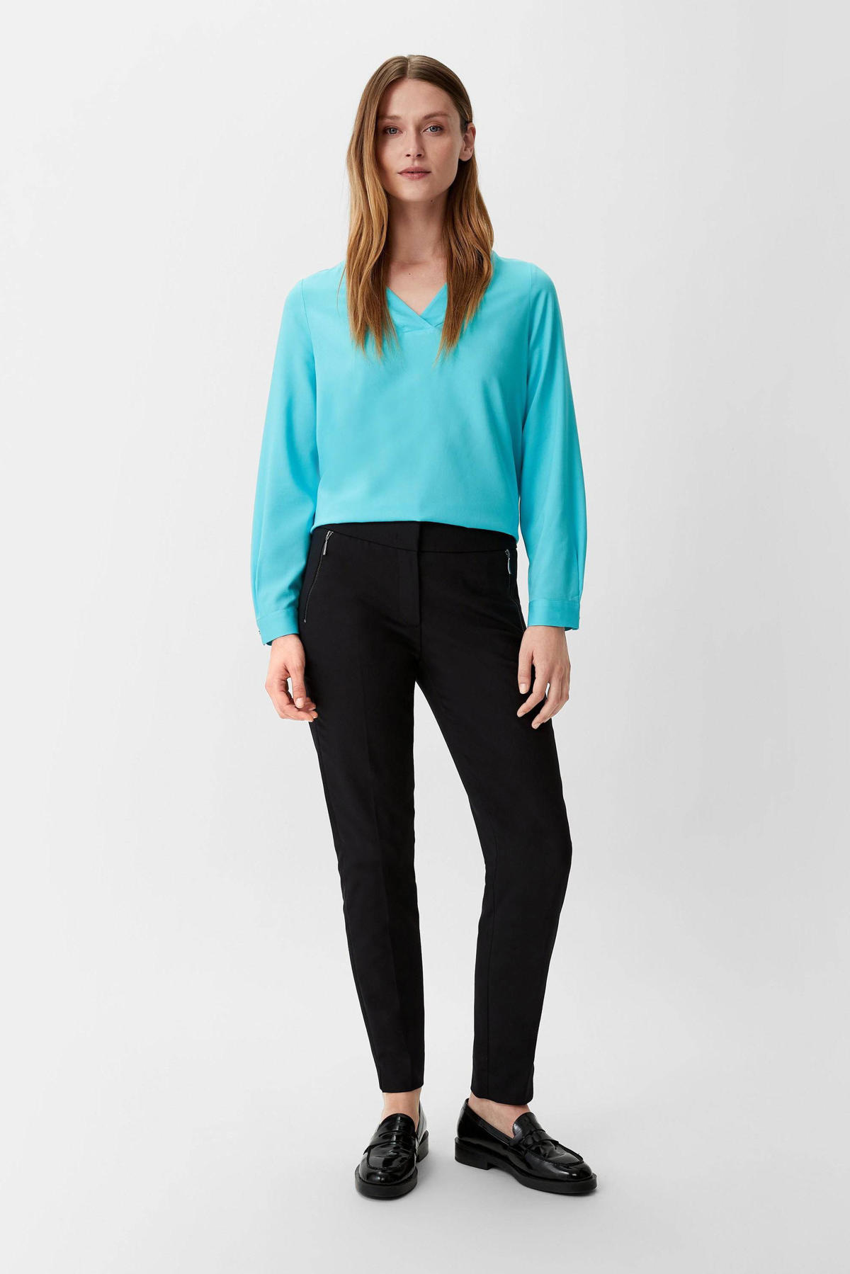 comma Broek in effen design in marineblauw online kopen | P&C comma Broek in effen design in marineblauw online kopen | P&C