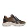 Manfield chunky leren sneakers bruin