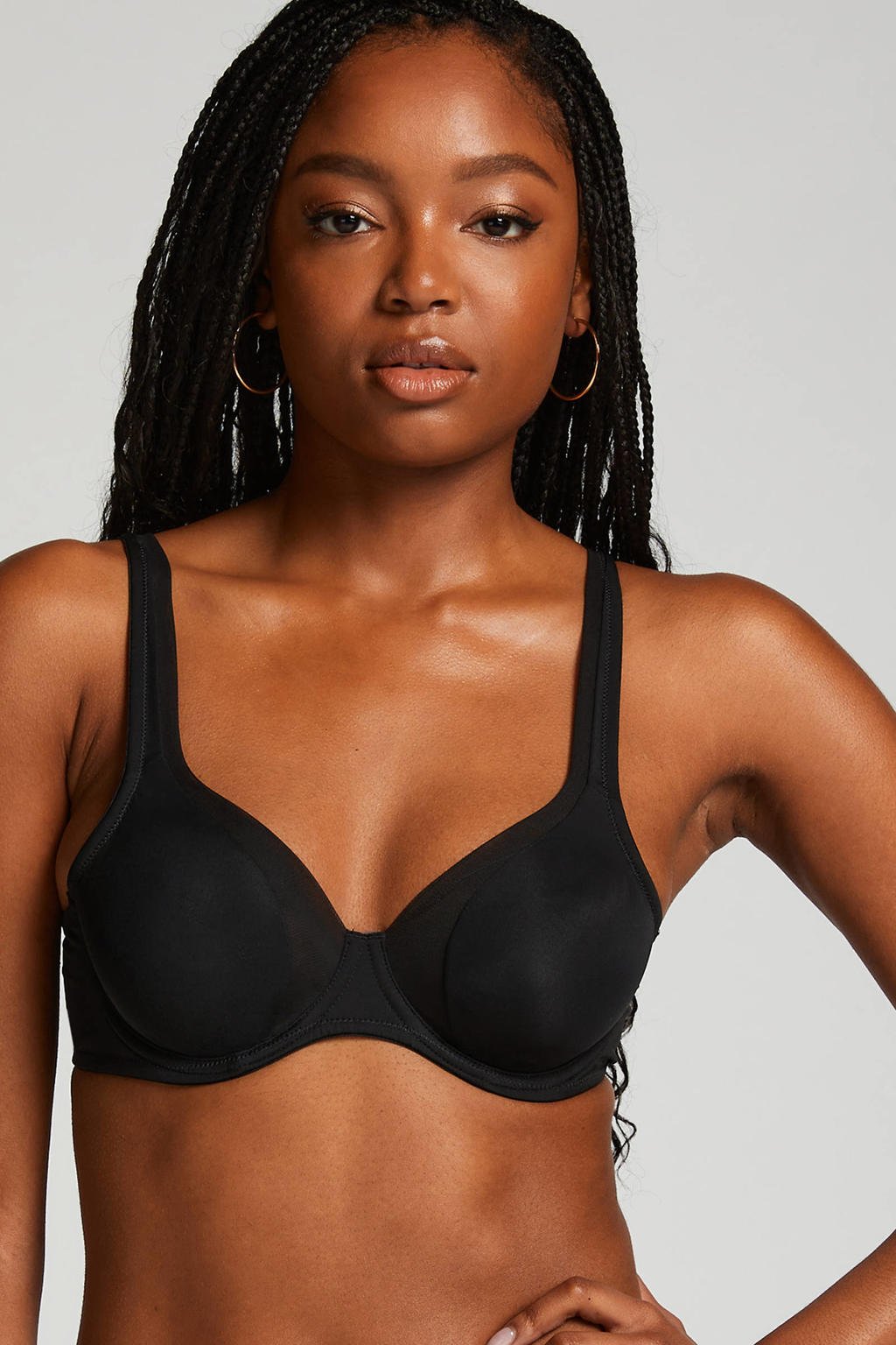 Hunkemöller niet-voorgevormde beugelbh Mesh zwart