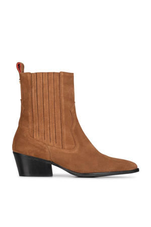 Claire  suède cowboylaarzen cognac