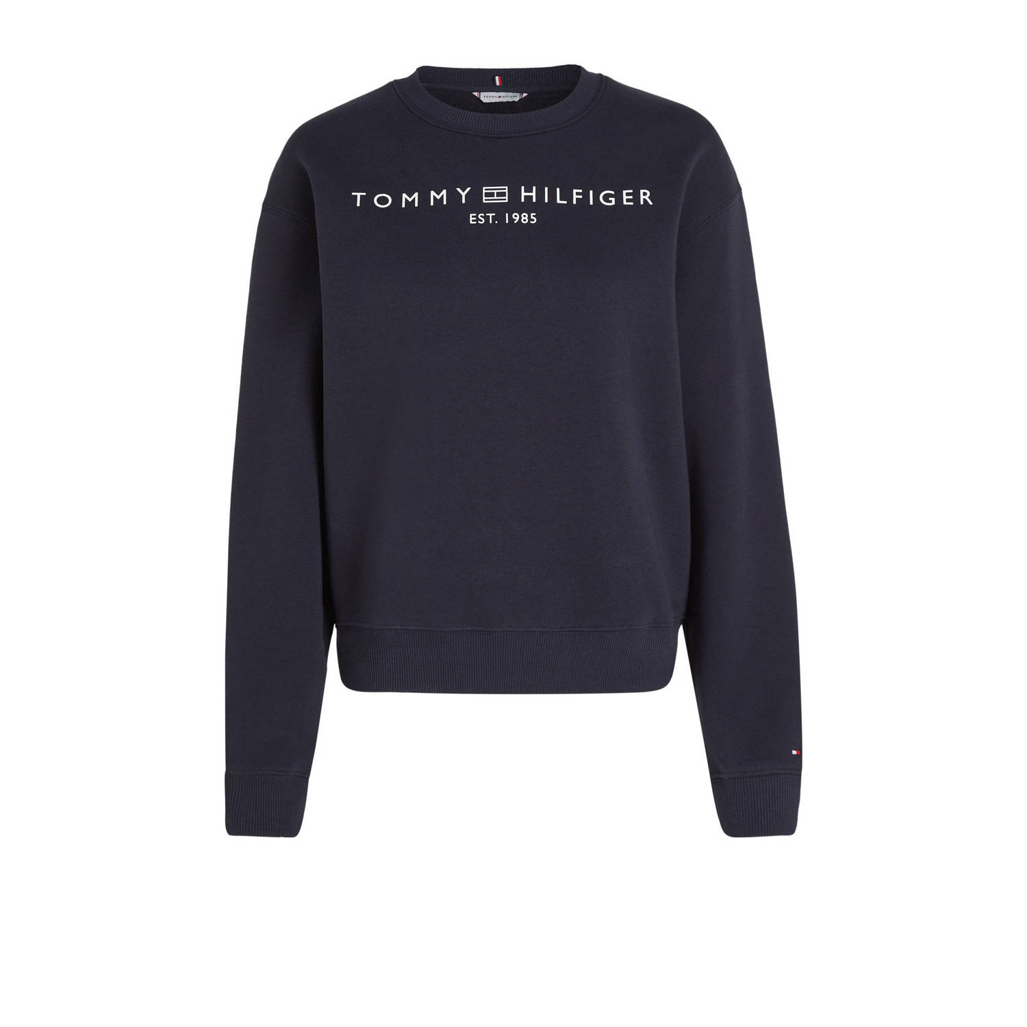 Tommy Hilfiger sweater met logo donkerblauw