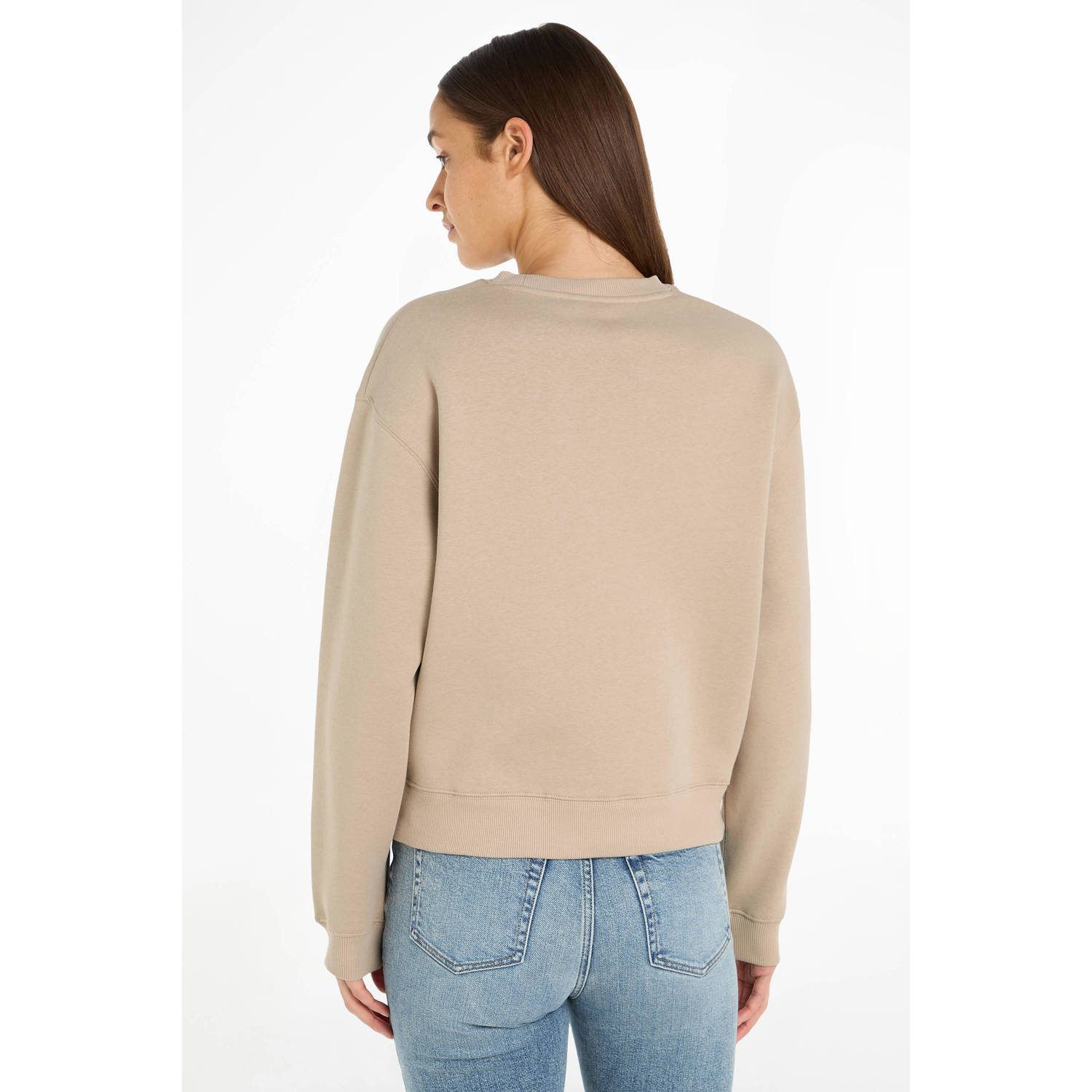 Tommy Hilfiger sweater met logo beige