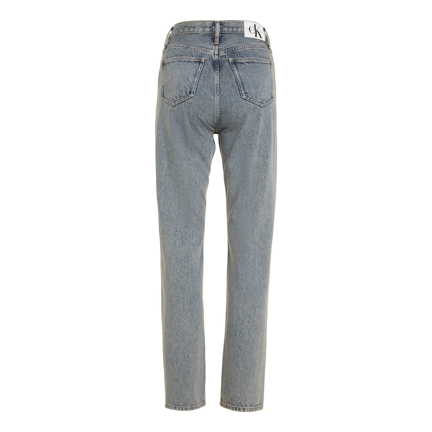 CALVIN KLEIN JEANS high waist straight jeans medium blue denim