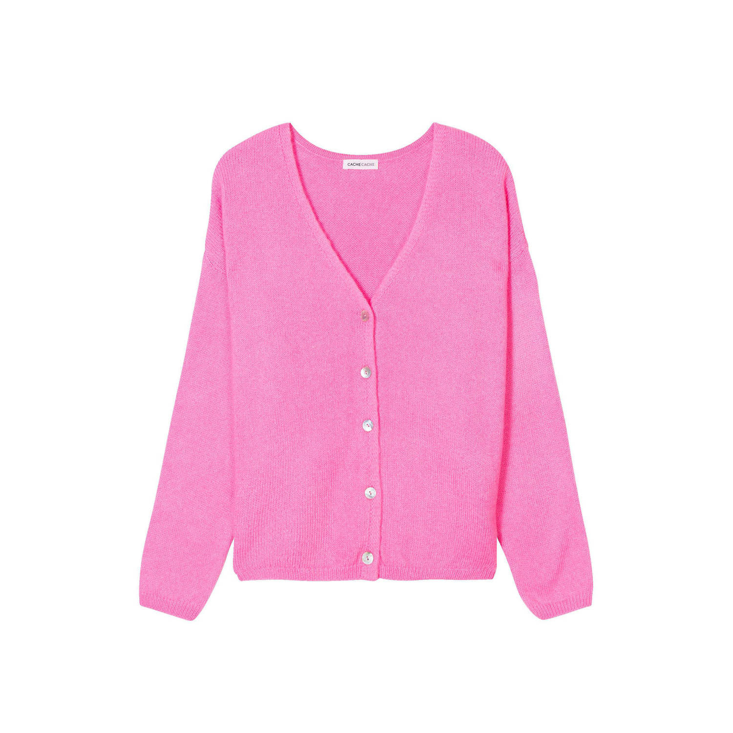 Cache gebreid vest roze