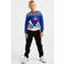 WE Fashion kersttrui met all over print blauw/wit/rood