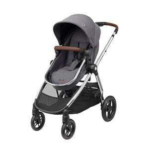 MC Zelia 3 Luxe Twillic Grey Fr (Chrome frame & Brown Leather)
