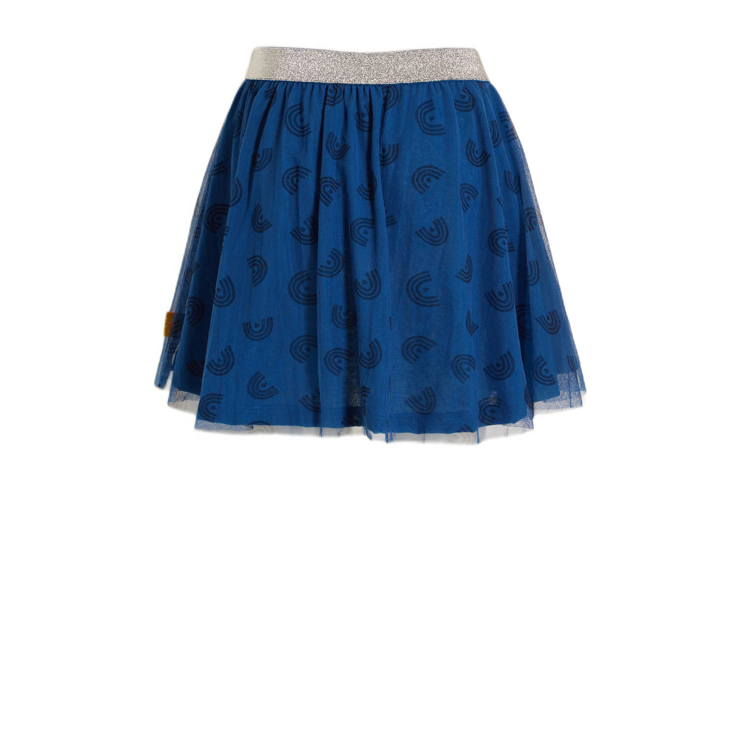 Orange Stars korte rok Pei met all over print blauw