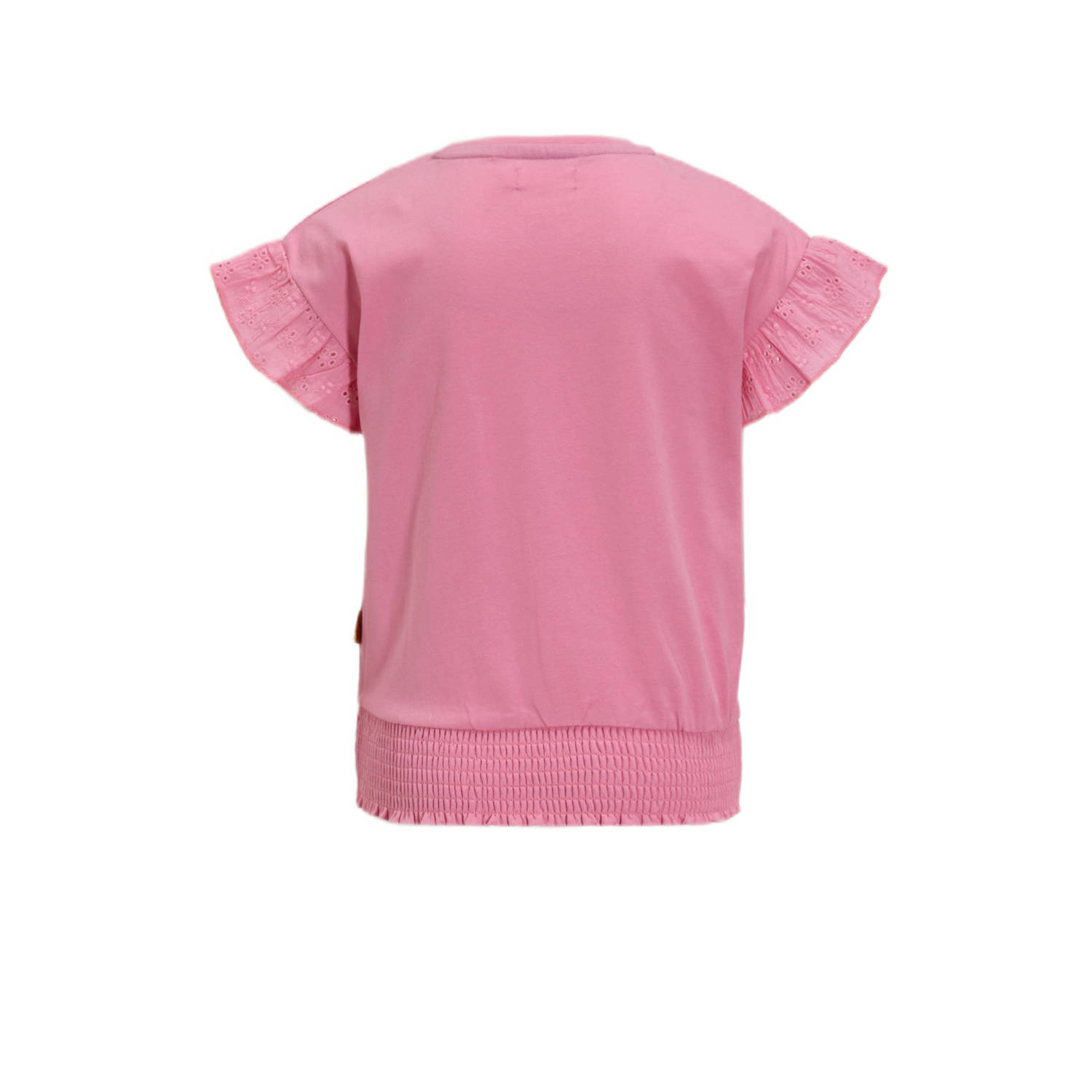 Orange Stars T-shirt Paulien met tekstopdruk roze