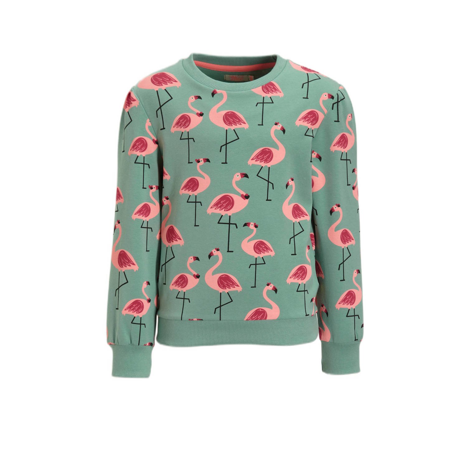 Orange Stars sweater Patricia met all over print groen Trui Meisjes Katoen Ronde hals 110 116