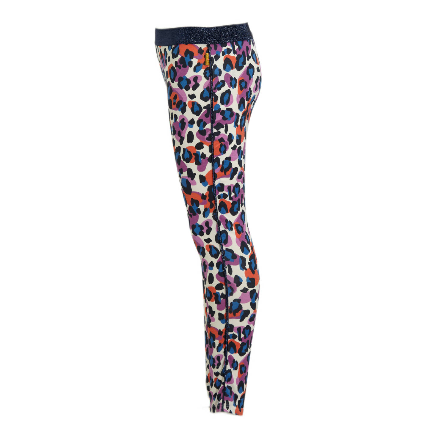 Orange Stars legging Paris met panterprint multi