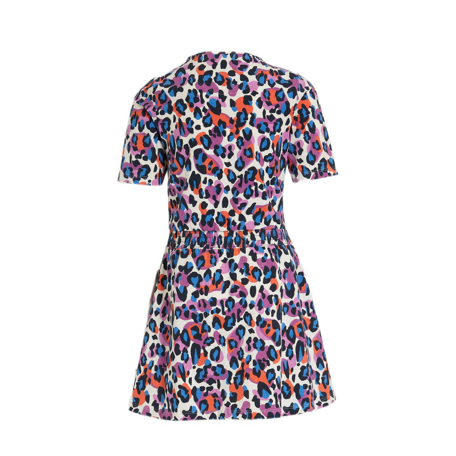Orange Stars jurk Pearl met panterprint multi