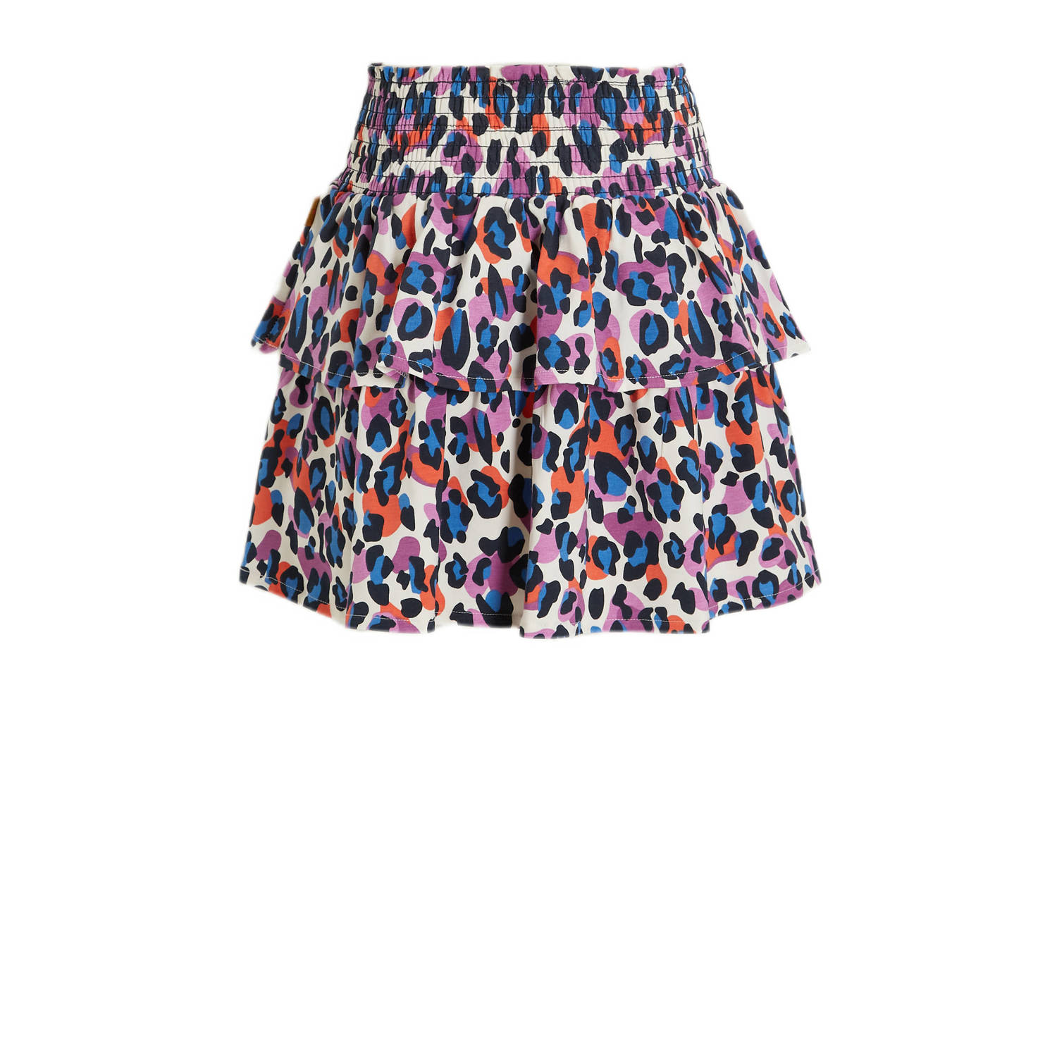 Orange Stars rok Peggy met panterprint multi