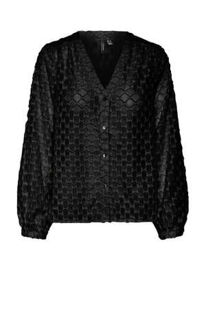 blouse VMALMA met textuur zwart