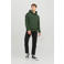 JACK & JONES ESSENTIALS hoodie JJESTAR met printopdruk groen