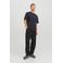 JACK & JONES ESSENTIALS regular fit T-shirt JJESTAR met printopdruk donkerblauw