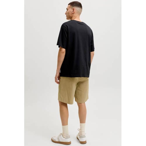 JACK & JONES ESSENTIALS regular fit T-shirt JJESTAR met printopdruk zwart afbeelding
