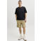 JACK & JONES ESSENTIALS regular fit T-shirt JJESTAR met printopdruk zwart