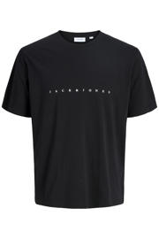 thumbnail: JACK & JONES ESSENTIALS regular fit T-shirt JJESTAR met printopdruk zwart