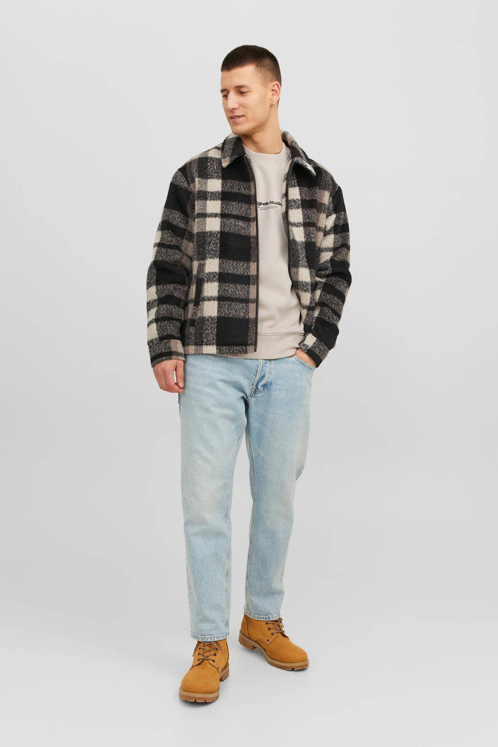 JACK & JONES ORIGINALS sweater JORVESTERBRO met printopdruk