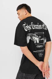thumbnail: JACK & JONES ORIGINALS oversized T-shirt JORMAGNUM met backprint zwart