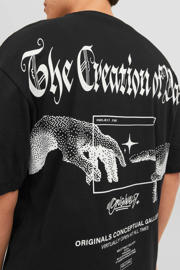 thumbnail: JACK & JONES ORIGINALS oversized T-shirt JORMAGNUM met backprint zwart
