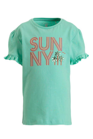 T-shirt met tekstopdruk groen