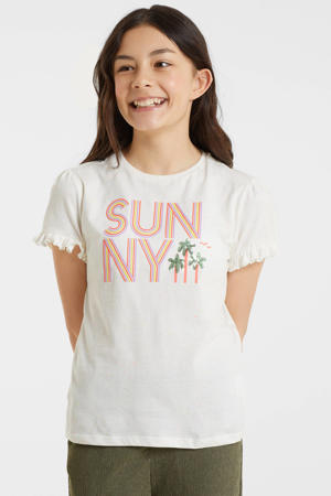 T-shirt met tekstopdruk wit