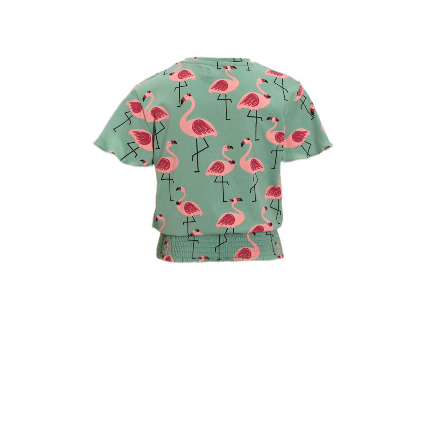 Orange Stars T-shirt Petra met all over print lichtgroen
