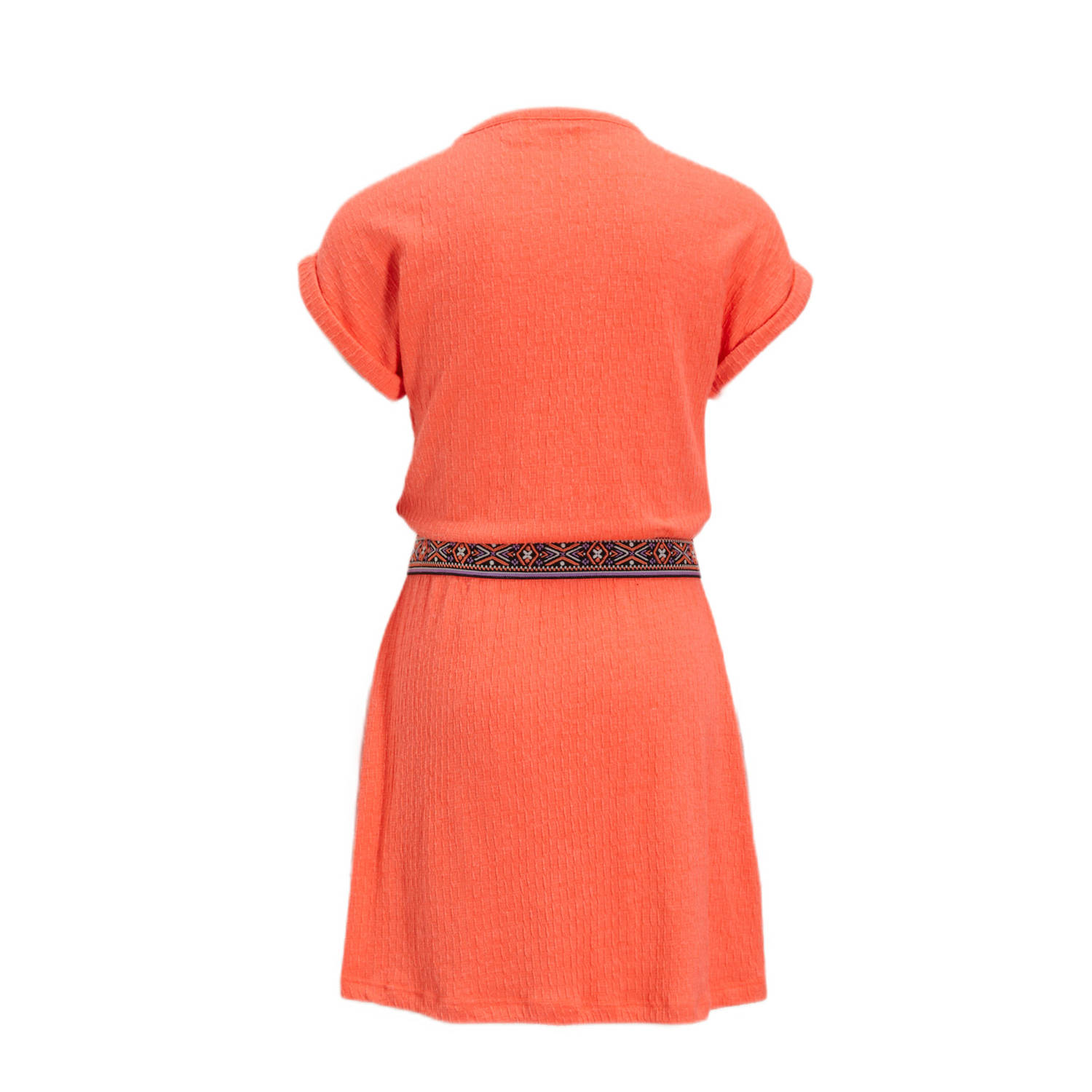 Orange Stars jurk Phileine met all over print koraal